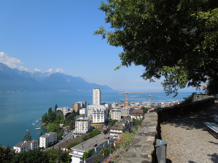 Aussicht auf Halbinsel von Montreux