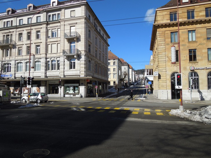 Rechtwinklig angeordnete Strassen in La Chaux-de-Fonds
